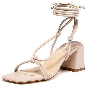 Vivianly | Women's Lace Up Ankle Wrap Heels